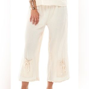 Oh My Gauze! Sammy 2 pants in color bone NWT 100% cotton